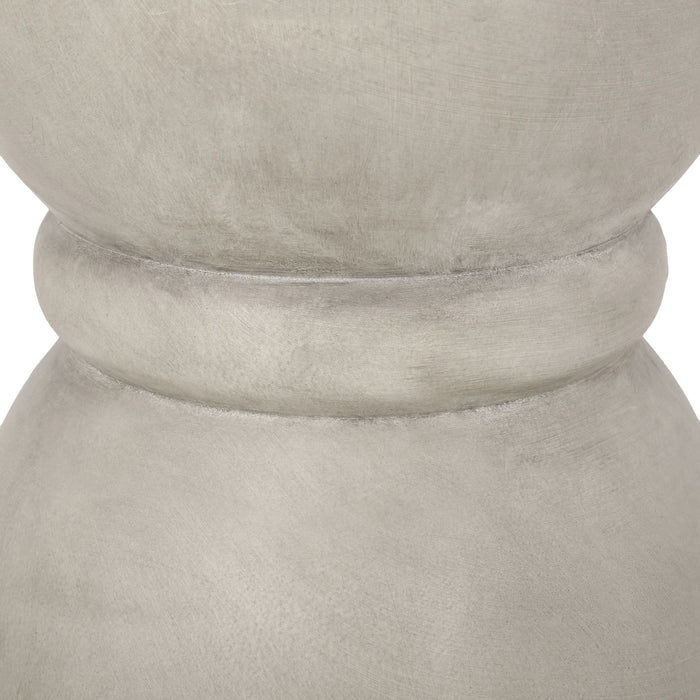 Outdoor Side Table With Hourglass Shape - Gray