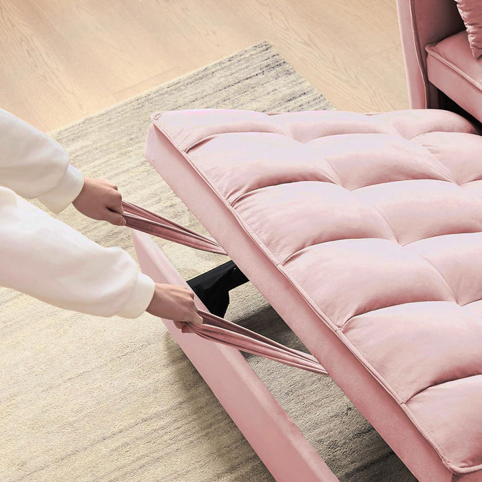 3 In 1 Pull Out Couch Convertible Sofa Bed With Reclining Backrest