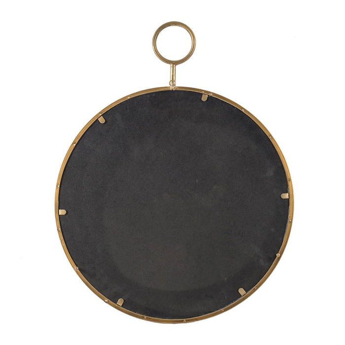 Circle Wall Mirror With Iron Frame, Accent Mirror For Living Room
