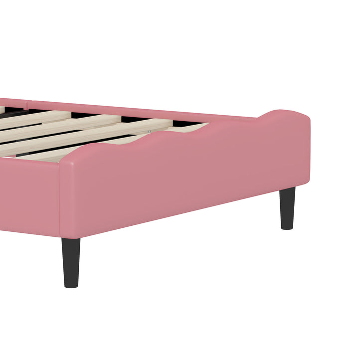 Lovely Crown Fantasy Princess Bed With Tufted Headboard