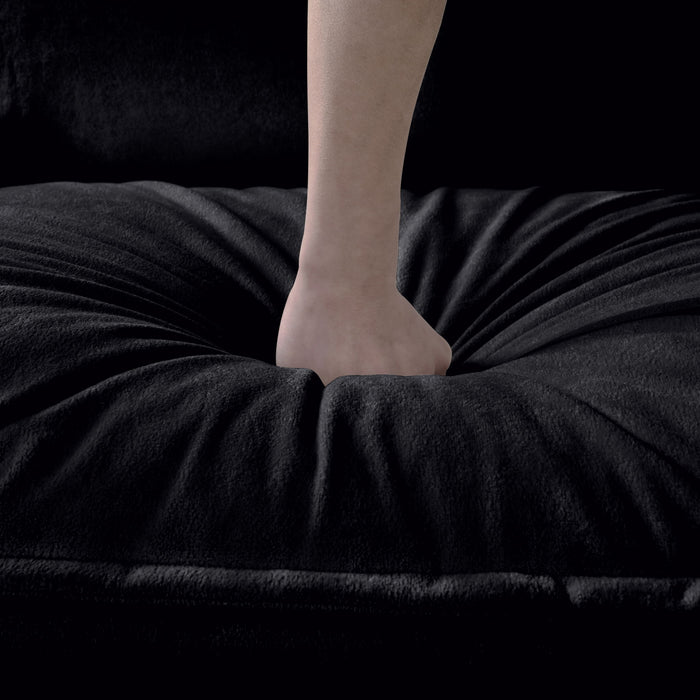 Modern Upholstered Chenille Loveseat And Armchair Set With Pillows