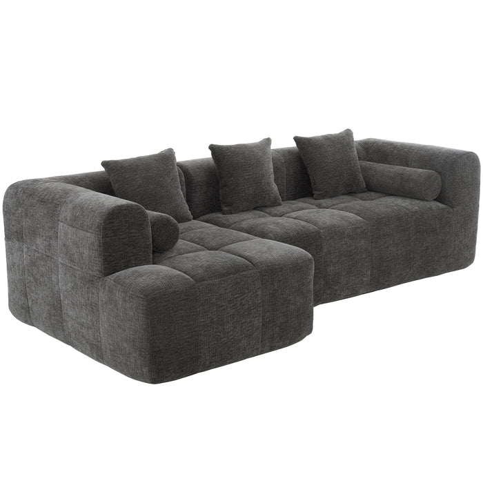 Sectional Free Combined Sofa With 2 Side Pockets