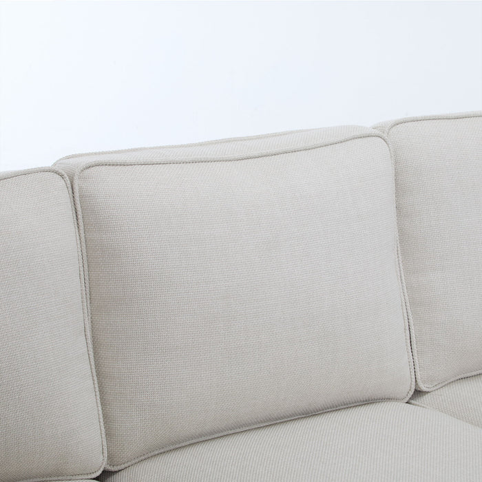 Rolled Arm Sofa With Nailhead Trim With Wooden Legs