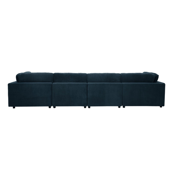 Upholstered Modular Sectional & Custom Configuration And Toss Pillows