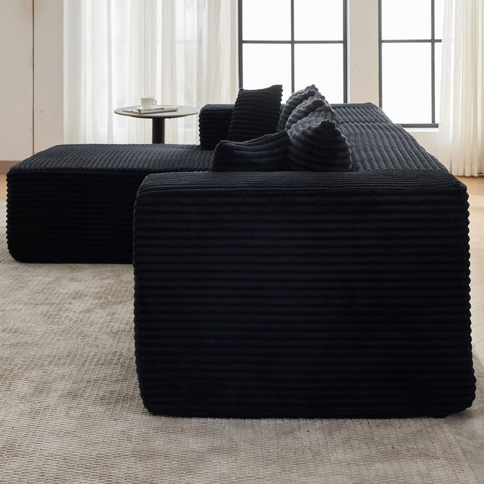 Modular Sofa With Golden Square Legs