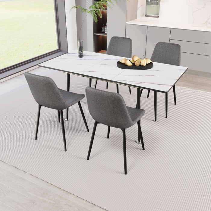Modern Extendable Dining Table And Chair Set