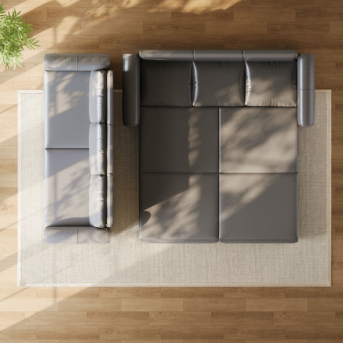 3 In 1 Convertible Sleeper Sofa With Nailhead Trim & Rolled Arm