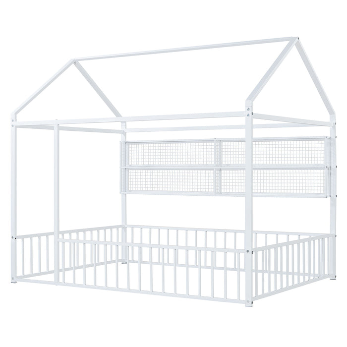 House Frame With Fence And Shelves