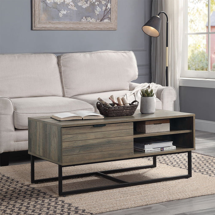Homare - Coffee Table - Rustic Oak & Black
