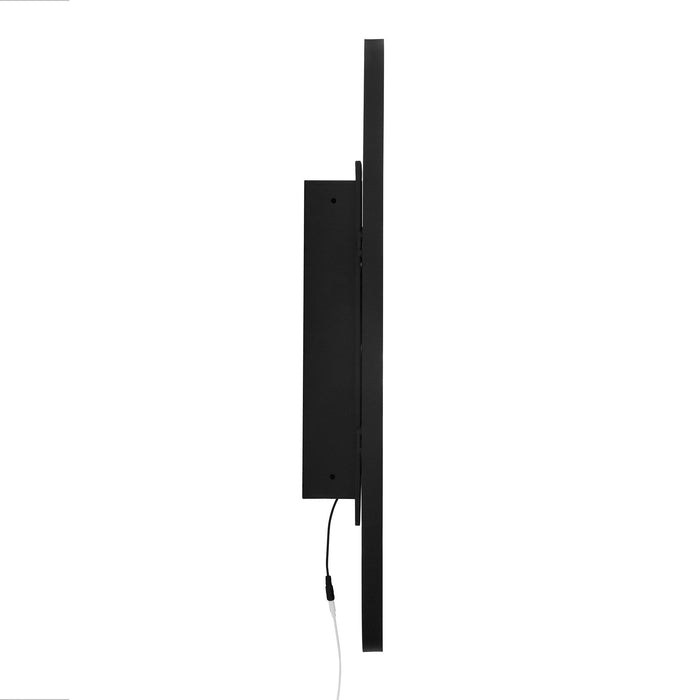 Rectangle Medicine Cabinet Mirror Bathroom Mirror With Storage Wall Mounted Medicine Mirror Cabinet With LED - Black