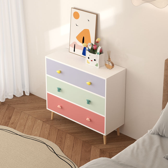 3 Drawer Dresser, Storage Cabinet With Anti Tip Safety