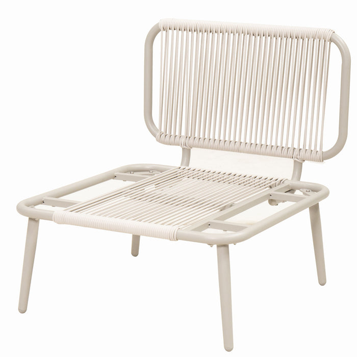 Modular Patio Armless Sofa Chair With Thick Cushion - Off White