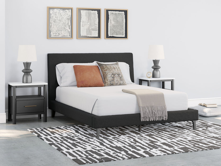Cadmori - Upholstered Bed With Roll Slats