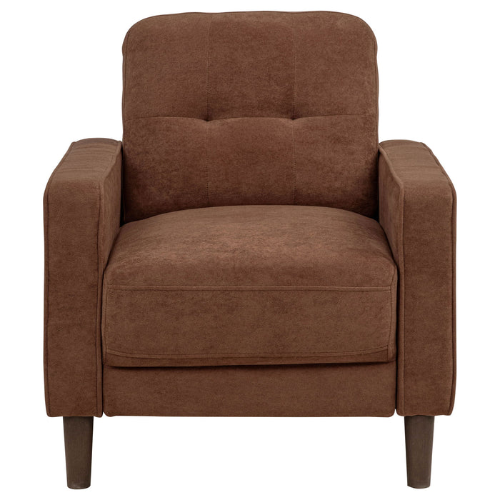 Heather - Track Arm Tufted Accent Chair - Rust