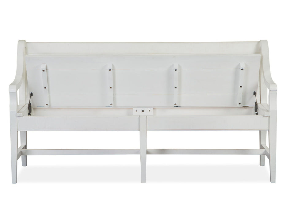 Heron Cove - Bench With Back - Chalk White
