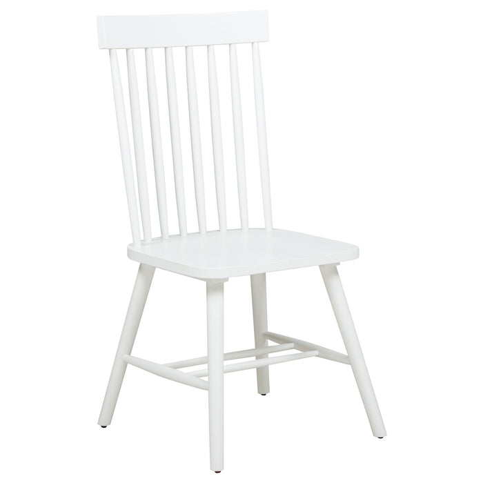 Andrews 5-piece Round Dining Table Set Light Ash and White