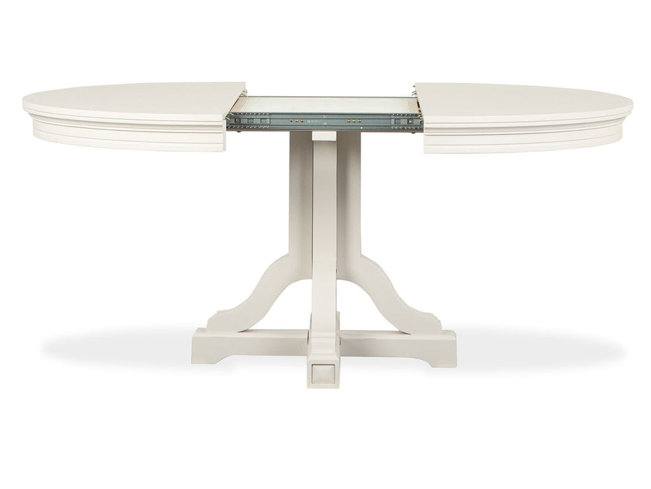 Willowbrook - Extendable 48" Round Dining Table - Egg Shell White