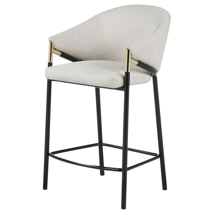 Sloped Arm Counter Stools (Set of 2) - Beige