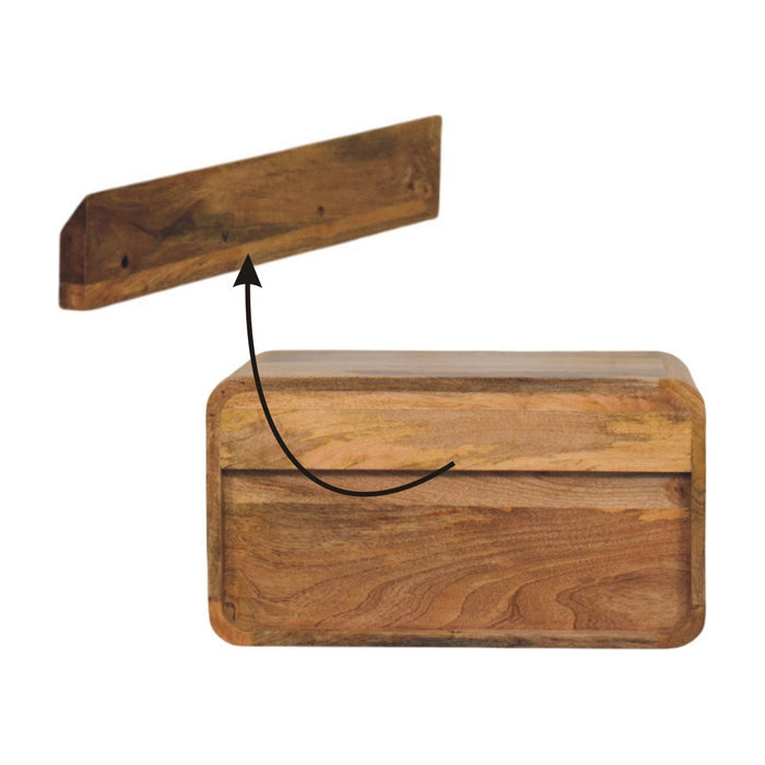 Curved Upper Slot Floating Nightstand