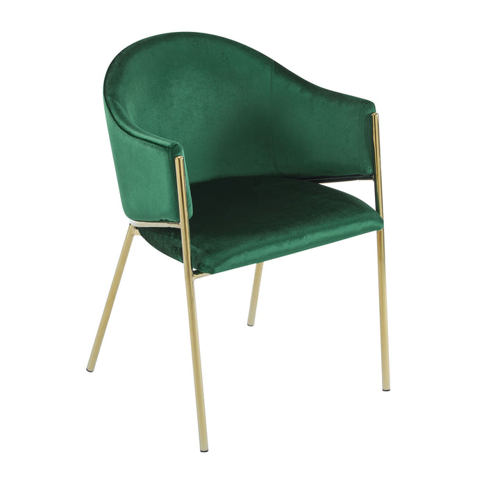 Modern Upholstered Dining Chair With Frame And Plush Velvet