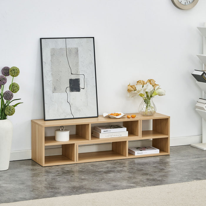 Cube TV Stand With Open Storage And 2 Shelves