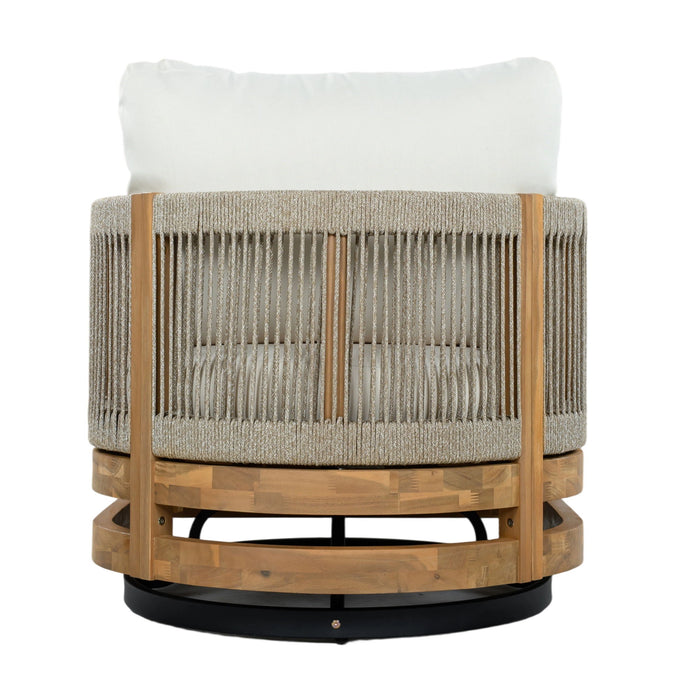 Outdoor Swivel Base Chair & Cushions