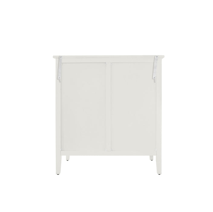 3 Drawer Cabinet With Hollow Carved 3 Drawer Dresser Storage Chest With Metal Handles For Entryway Living Room Bedroom - Beige