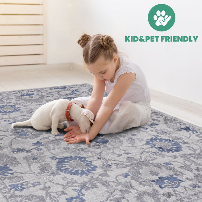 Marfi - 5' X 7' Oriental Area Rug - Blue