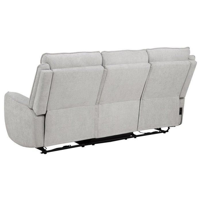 Sylmar - Chenille Upholstered Power Reclining Sofa - Dove Gray