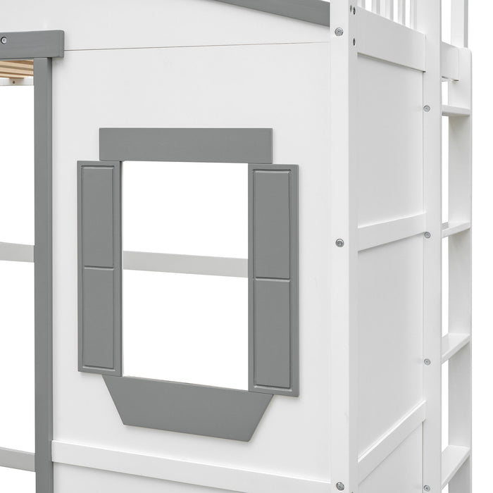 Elegant House Loft Bed With Ladder