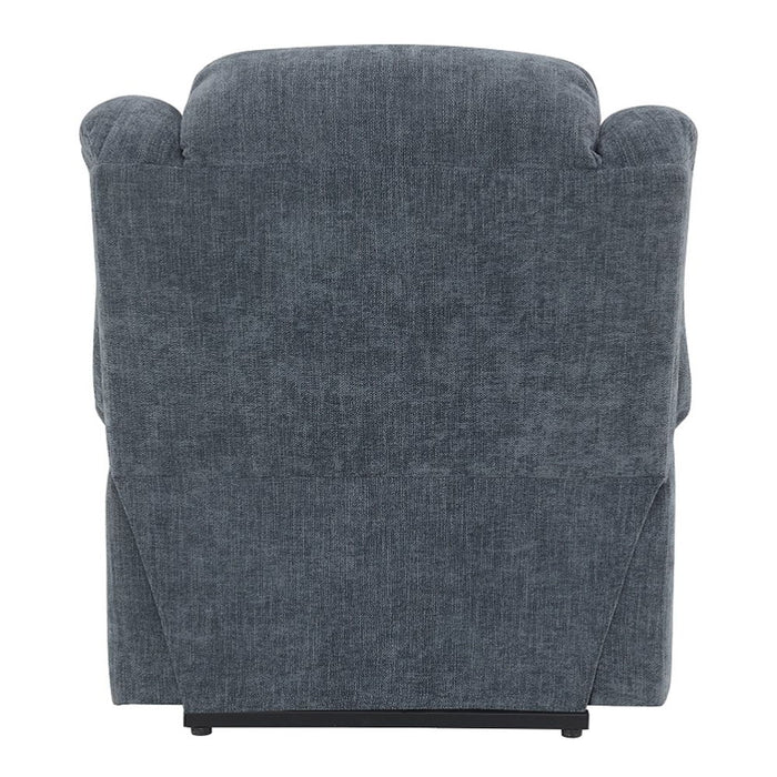 Omarion - Power Recliner With Lift, Heating & Massage - Blue Chenille