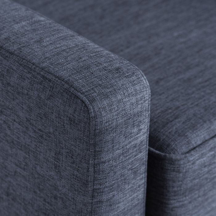 Nebulize - Upholstered Fabric Club Chair With Button Tufted And Square Off Arm And Back
