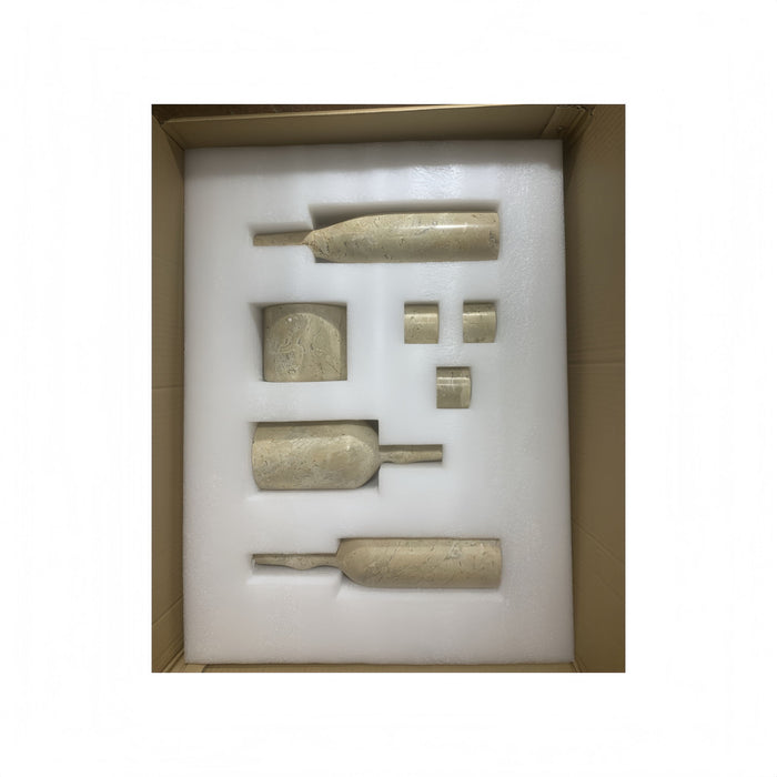 7 Pieces Luxury Natural Marble Living Room Accessories Set