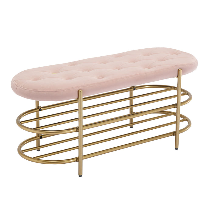 Coolmore Living Room Bench, End Of Bed Bench - Pink