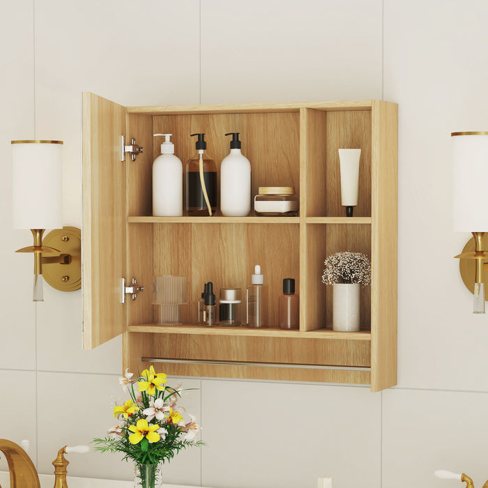 Wall Mounted Bathroom Storage Medicine Cabinet Cabinet With Mirror Door