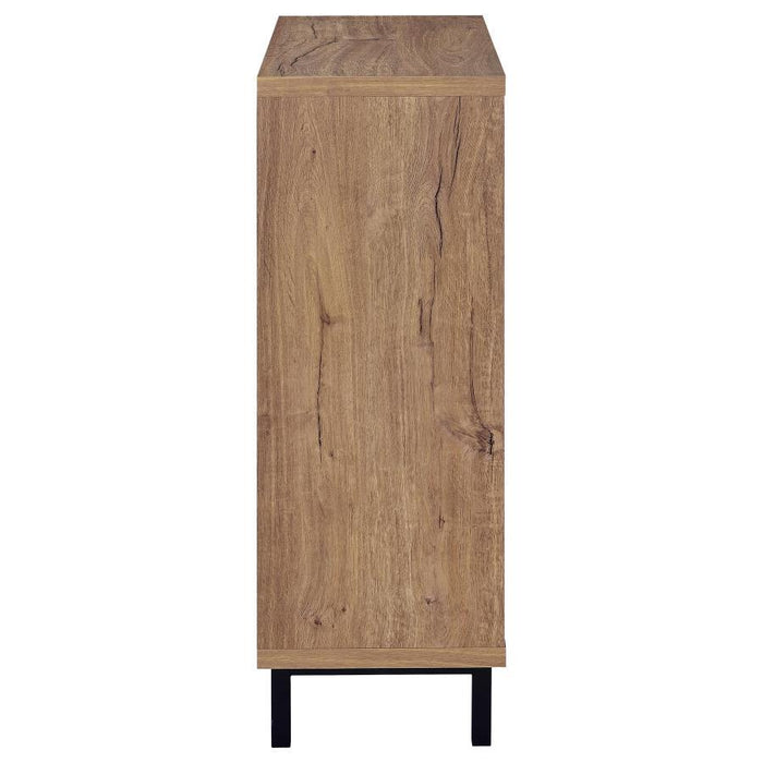 Teller - 2-Door Shoe Storage Cabinet - Natural Oak