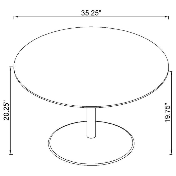 Ganso - Round Glass Top Coffee And End Table Set