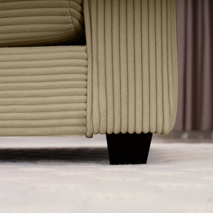 Classic Modern Comfortable Single Chair Deep Seat Sofa With Footstool