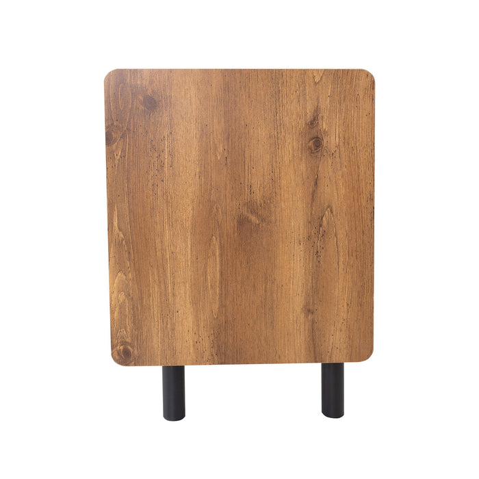 Mid Century TV Stand With 3 Cabinets, Media Console Table For Tvs Up To 70'', Entertainment Center With Storage For Living Room - Black / Brown