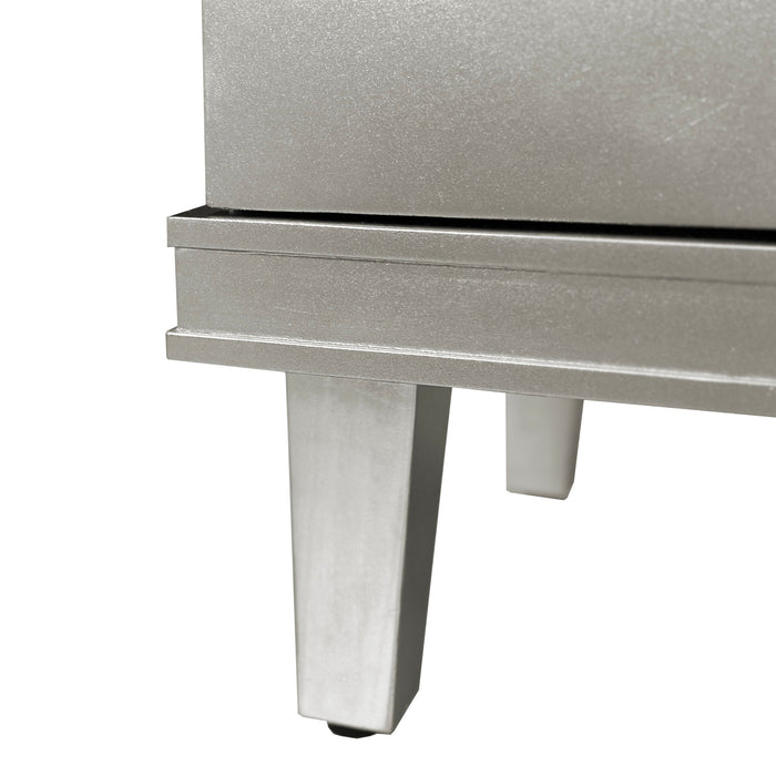 4 Door Cabinet With Adjustable Shelves, Large Storage For Living Room - Champagne