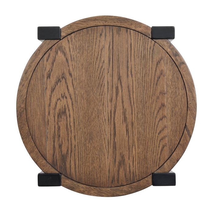 Kaysen - Round End Table - Dark Brown
