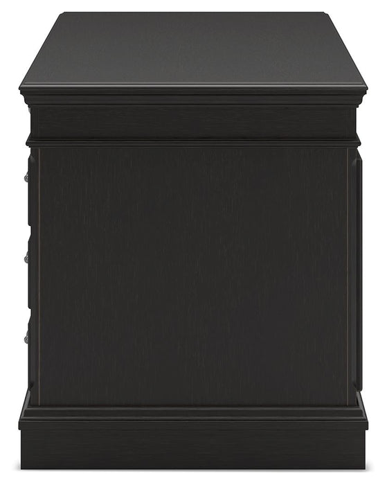 Beckincreek - Home Office Pedestal Desk - Black