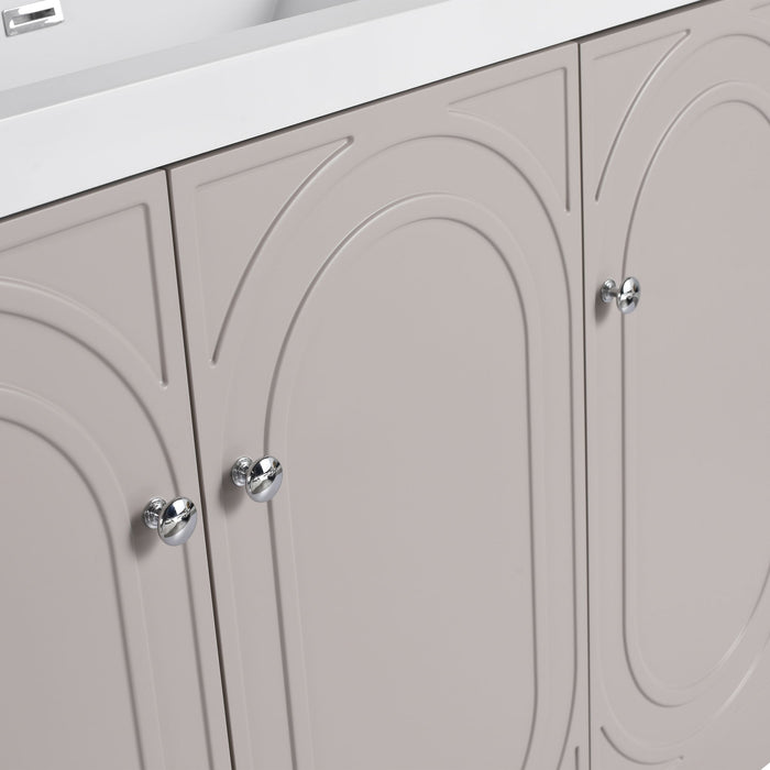 Modern Freestanding Bathroom Vanity With Soft Close Cabinet Doors