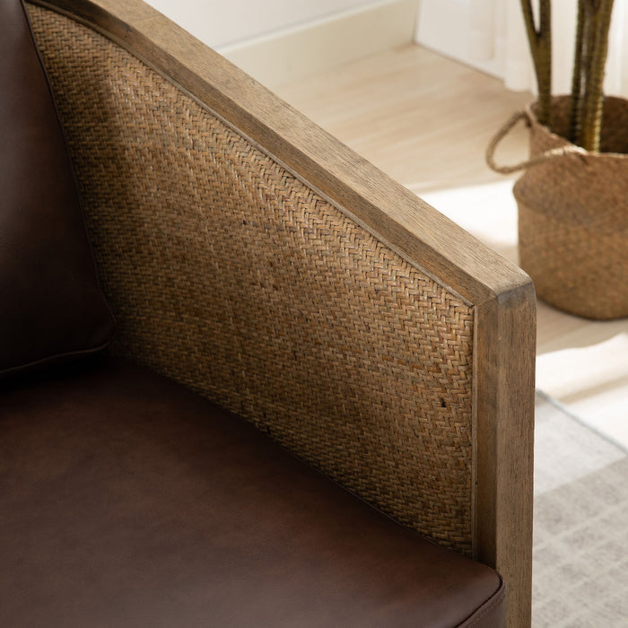 Barrel, Comfy Round Accent Sofa Chair With 360 Degree Swivel, Leisure Arm