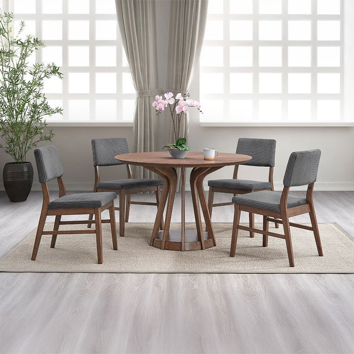 Seda - Round Dining Table - Walnut