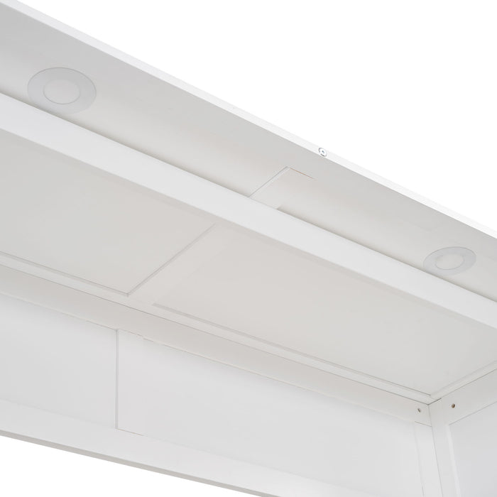 Wall Murphy Bed With Shelves And LED Lights