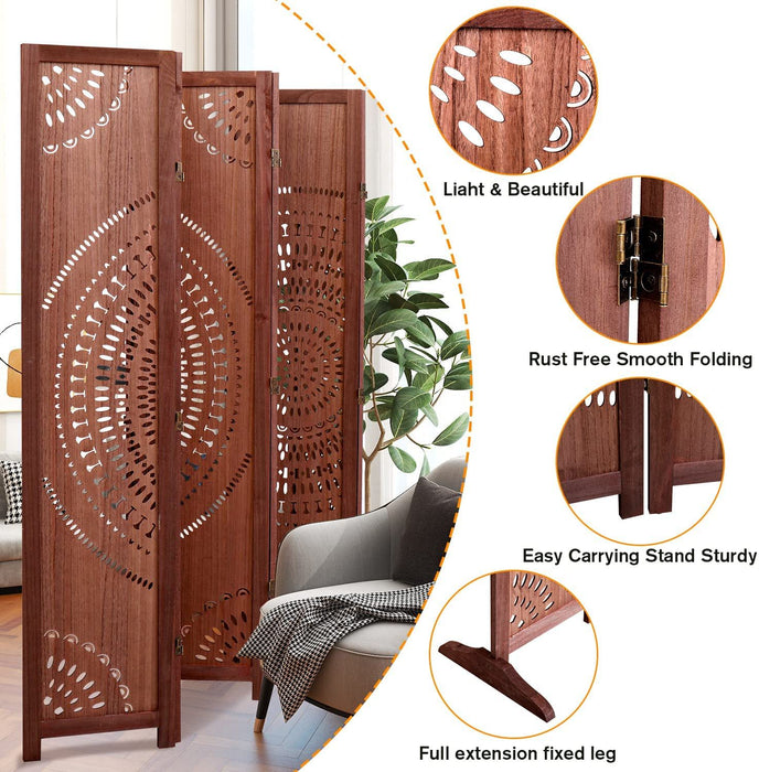 Panel Solid Wood Folding Room Divider