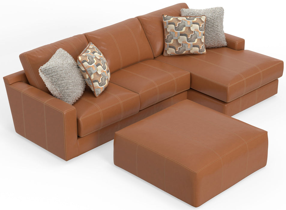 Minori - Italian Leather Sofa / Chaise And Cocktail Ottoman