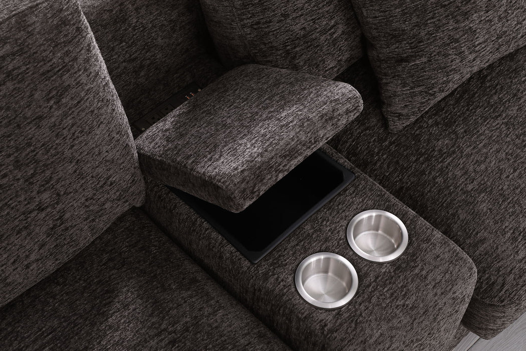 Nyeisha - Piece Upholstered Sofa & Chaise - Coffee