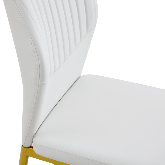 Luxury Simple Chair With Metal Gold Leg